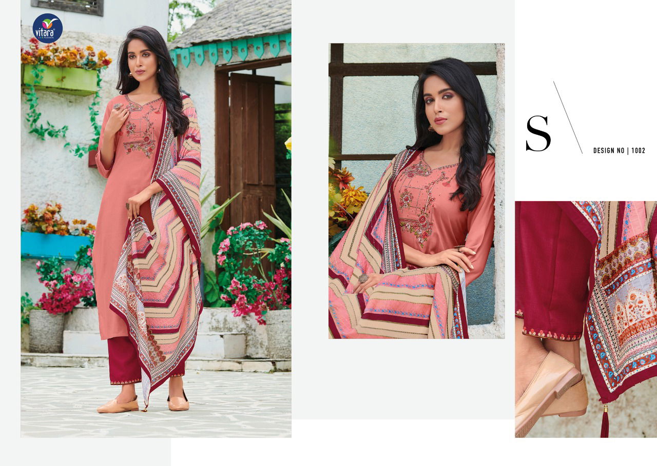 Vitara Star Link Fancy Festive Wear Rayon Ready Made Collection